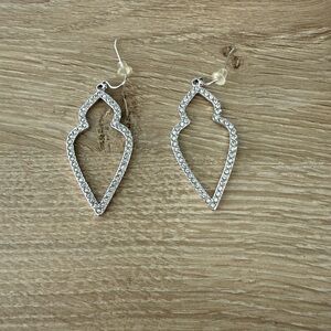Elegant Silver Crystal Drop Earrings